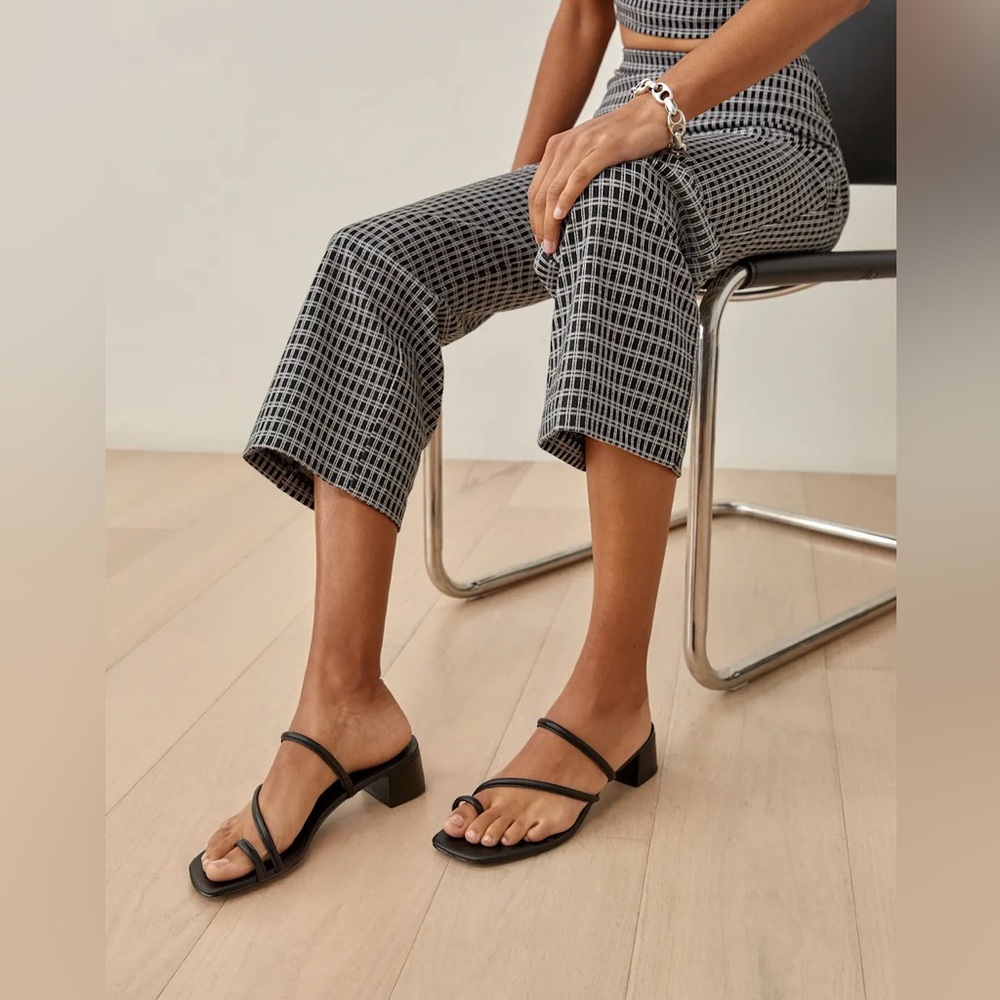 Reformation Meena Toe Ring Strappy Block Heel Sandal NEW WITH BOX